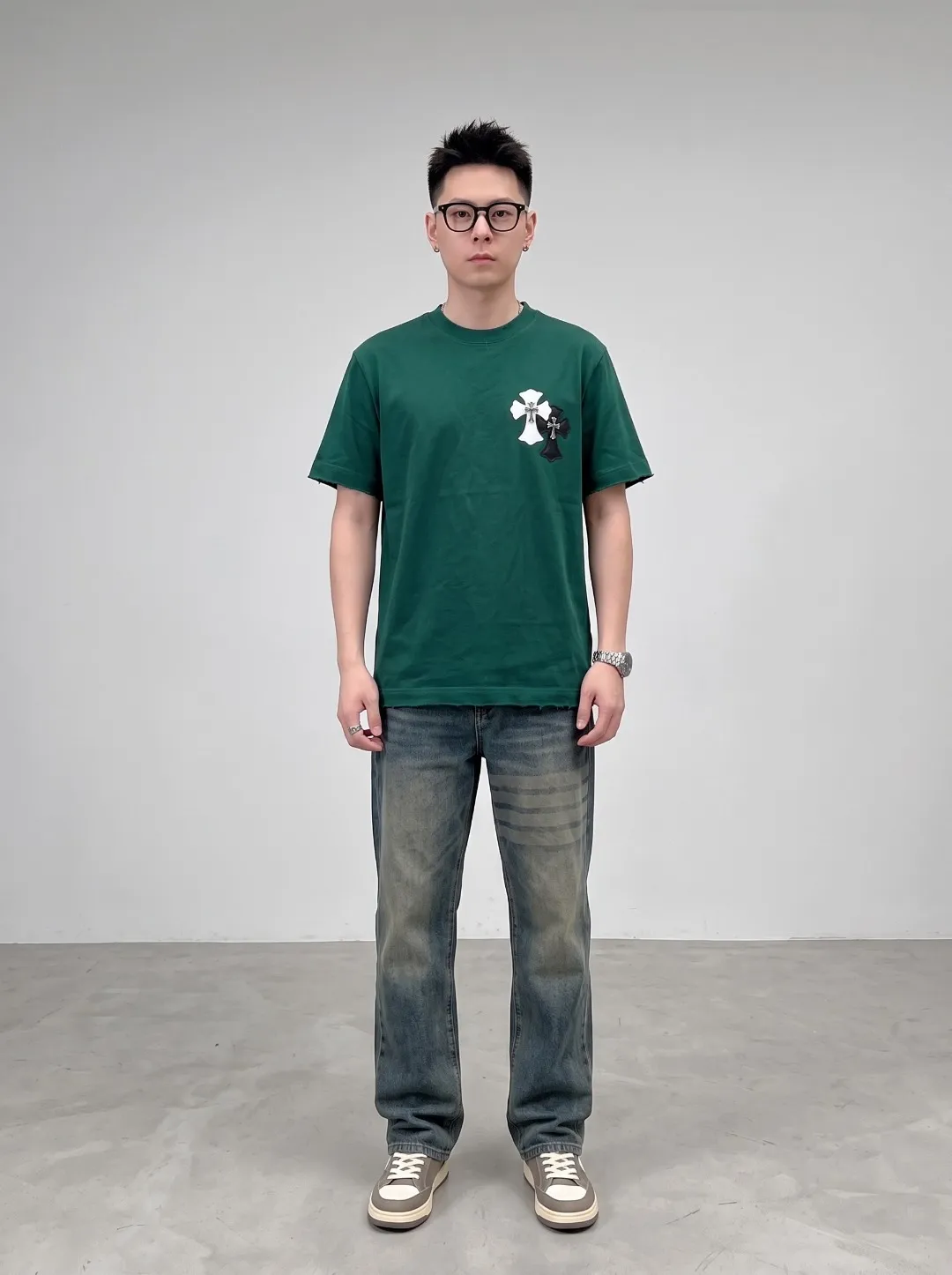[CH ] 2026FW T Premium 26s ：Black White Green Size：S M L XL 2XL